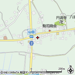 茨城県行方市山田456周辺の地図