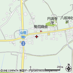 茨城県行方市山田458周辺の地図