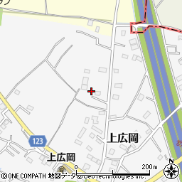 茨城県つくば市上広岡周辺の地図