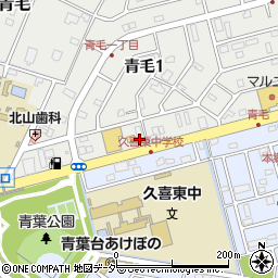 銀河美容室青葉店周辺の地図