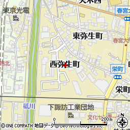 長野県諏訪郡下諏訪町西弥生町周辺の地図