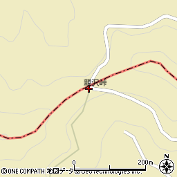 親沢峠周辺の地図