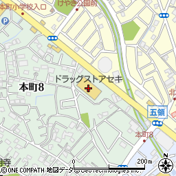 ドラッグストアセキ　久喜中央店周辺の地図