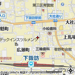 長野県諏訪郡下諏訪町5384周辺の地図