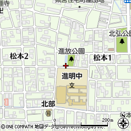 福井市営北部プール周辺の地図