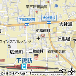 長野県諏訪郡下諏訪町5399-2周辺の地図