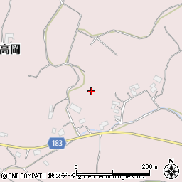 茨城県行方市北高岡周辺の地図