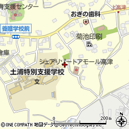 茨城県土浦市上高津1245-9周辺の地図