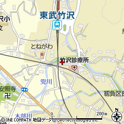 東武竹沢駅前郵便局 ＡＴＭ周辺の地図