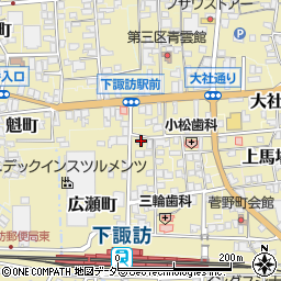 長野県諏訪郡下諏訪町5385-1周辺の地図