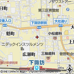 長野県諏訪郡下諏訪町5380周辺の地図