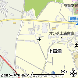 茨城県土浦市上高津1648-6周辺の地図