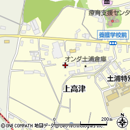 茨城県土浦市上高津1647周辺の地図