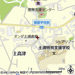 茨城県土浦市上高津1700周辺の地図