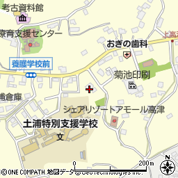 茨城県土浦市上高津1250-2周辺の地図
