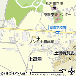茨城県土浦市上高津1701周辺の地図