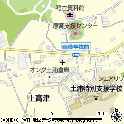 茨城県土浦市上高津1712周辺の地図