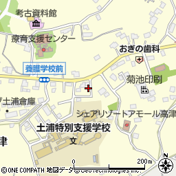 茨城県土浦市上高津1250-19周辺の地図