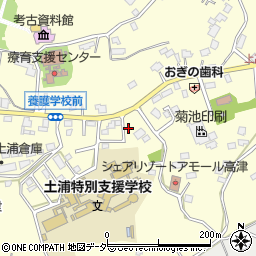 茨城県土浦市上高津1250-9周辺の地図