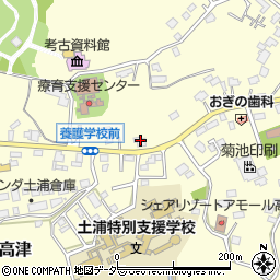 茨城県土浦市上高津1342周辺の地図