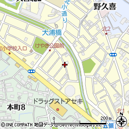 埼玉県久喜市久喜北2丁目周辺の地図