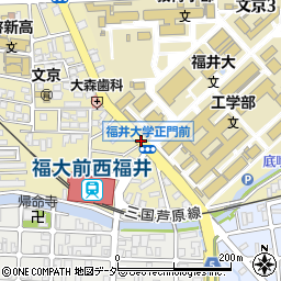 福井大学前周辺の地図