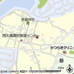 茨城県つくば市西大橋周辺の地図