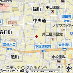 長野県諏訪郡下諏訪町花咲町周辺の地図