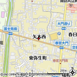 長野県諏訪郡下諏訪町25周辺の地図