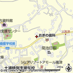 茨城県土浦市上高津1257周辺の地図