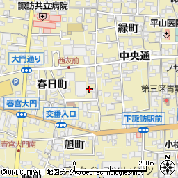 長野県下諏訪町（諏訪郡）中汐町周辺の地図
