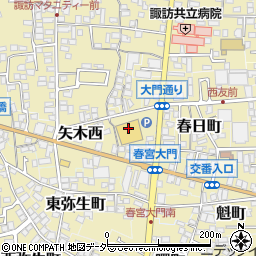 西友下諏訪店周辺の地図