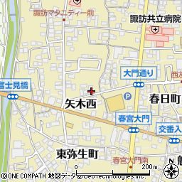長野県諏訪郡下諏訪町矢木町26周辺の地図