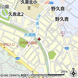 大浦橋周辺の地図