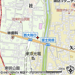 長野県諏訪郡下諏訪町社東町160周辺の地図