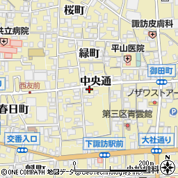 長野県諏訪郡下諏訪町中央通278-42周辺の地図