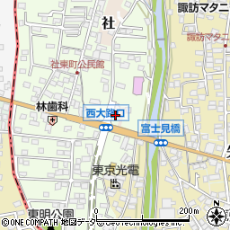 長野県諏訪郡下諏訪町社東町165-2周辺の地図