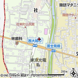 長野県諏訪郡下諏訪町社東町165-3周辺の地図