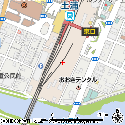 茨城県土浦市有明町周辺の地図