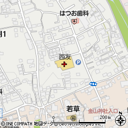 西友岡谷北店周辺の地図