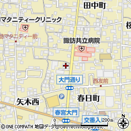 長野県信用組合下諏訪支店周辺の地図