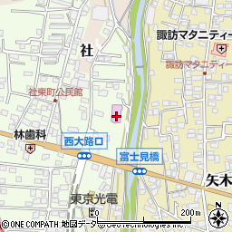長野県諏訪郡下諏訪町社東町158周辺の地図