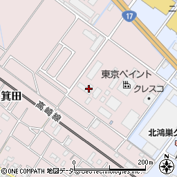 埼玉県鴻巣市箕田周辺の地図