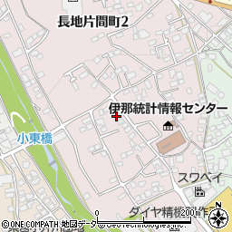 長野県岡谷市長地片間町周辺の地図