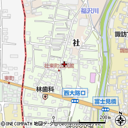 長野県諏訪郡下諏訪町社106-2周辺の地図