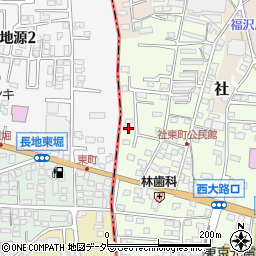 長野県諏訪郡下諏訪町社東町96周辺の地図
