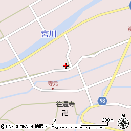 岐阜県高山市一之宮町寺元周辺の地図