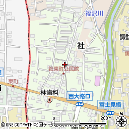 長野県諏訪郡下諏訪町社106-1周辺の地図
