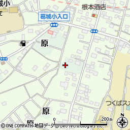 茨城県つくば市原周辺の地図