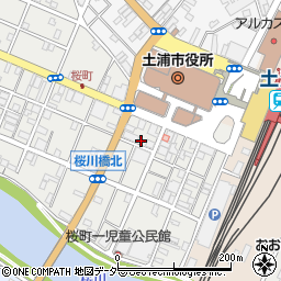 タイムズ土浦桜町第５駐車場周辺の地図